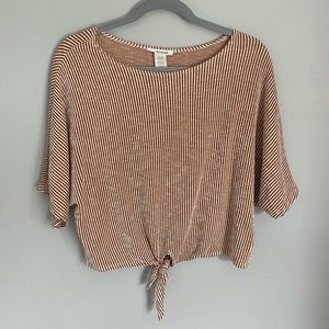 Cropped striped shirt